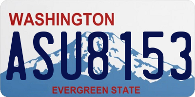 WA license plate ASU8153