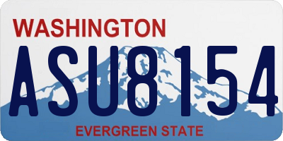 WA license plate ASU8154