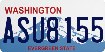 WA license plate ASU8155