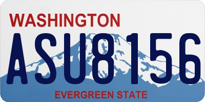 WA license plate ASU8156