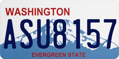 WA license plate ASU8157