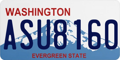 WA license plate ASU8160