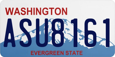 WA license plate ASU8161