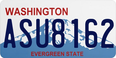 WA license plate ASU8162