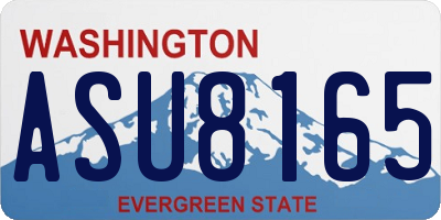 WA license plate ASU8165