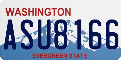 WA license plate ASU8166