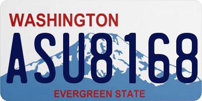 WA license plate ASU8168