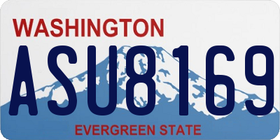 WA license plate ASU8169