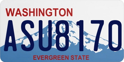 WA license plate ASU8170
