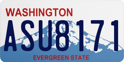WA license plate ASU8171