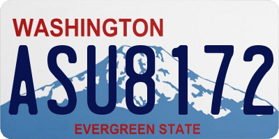 WA license plate ASU8172