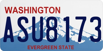 WA license plate ASU8173
