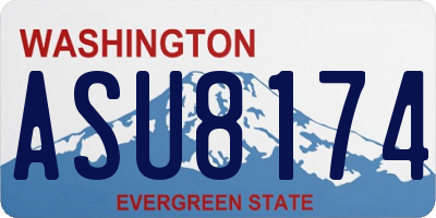 WA license plate ASU8174