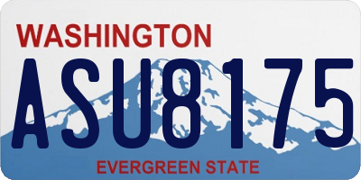 WA license plate ASU8175