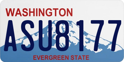 WA license plate ASU8177