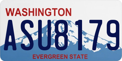 WA license plate ASU8179