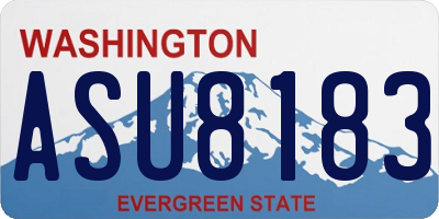 WA license plate ASU8183