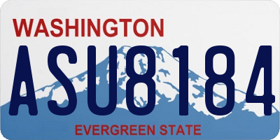 WA license plate ASU8184