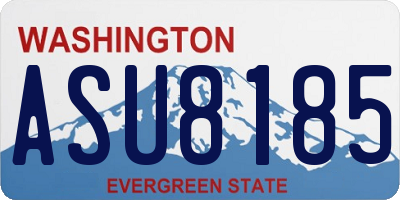 WA license plate ASU8185