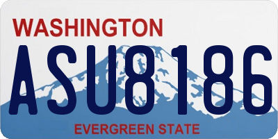 WA license plate ASU8186