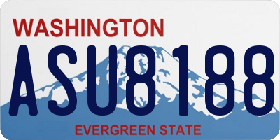 WA license plate ASU8188
