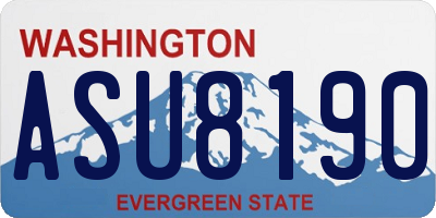 WA license plate ASU8190