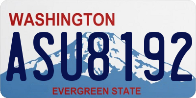 WA license plate ASU8192