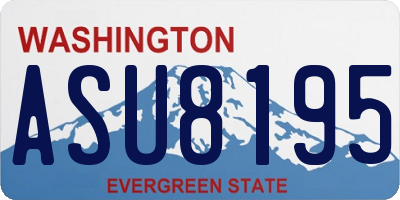 WA license plate ASU8195