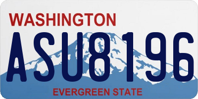 WA license plate ASU8196