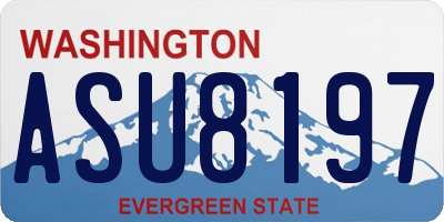 WA license plate ASU8197