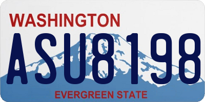 WA license plate ASU8198