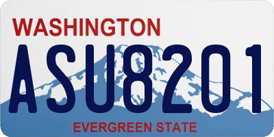 WA license plate ASU8201