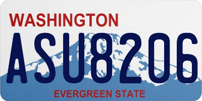WA license plate ASU8206
