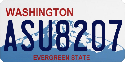 WA license plate ASU8207