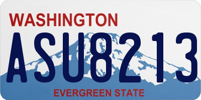 WA license plate ASU8213