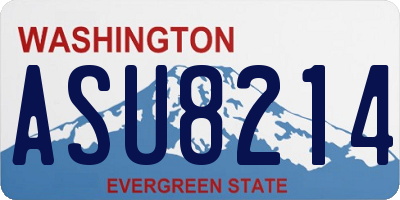 WA license plate ASU8214
