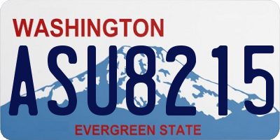 WA license plate ASU8215