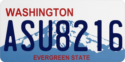 WA license plate ASU8216