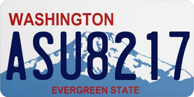WA license plate ASU8217