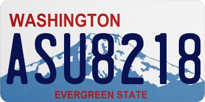 WA license plate ASU8218