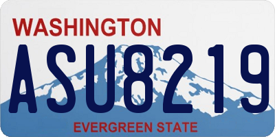 WA license plate ASU8219