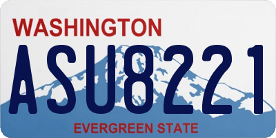 WA license plate ASU8221