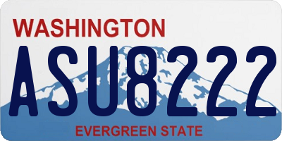 WA license plate ASU8222