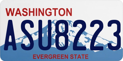 WA license plate ASU8223