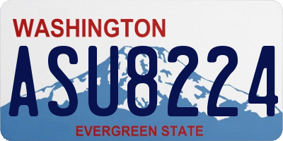 WA license plate ASU8224