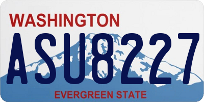 WA license plate ASU8227