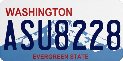 WA license plate ASU8228