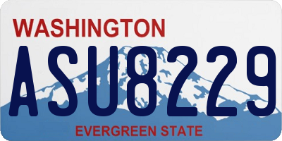 WA license plate ASU8229