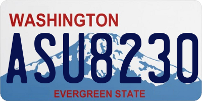 WA license plate ASU8230