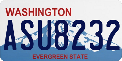 WA license plate ASU8232